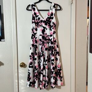 Love…Ady Pink And Black Floral Dress